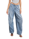 Good American Lite Parachute Jeans, Indigo794