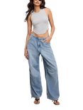 Good American Lite Parachute Jeans, Indigo794