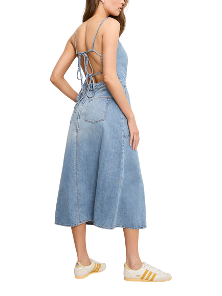 Good American Lite Denim Midi Dress, Indigo794 - view 2, Indigo794