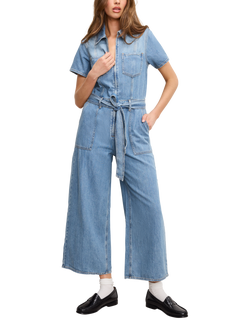 Good American Fit For Success Lite Denim Jumpsuit, Indigo786, Indigo786