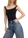Good American Scuba Corset Bodysuit, Black001