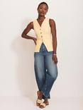 Mint Velvet Denim V Neck Waistcoat