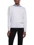 SISLEY Boat Neck Jumper, Grey