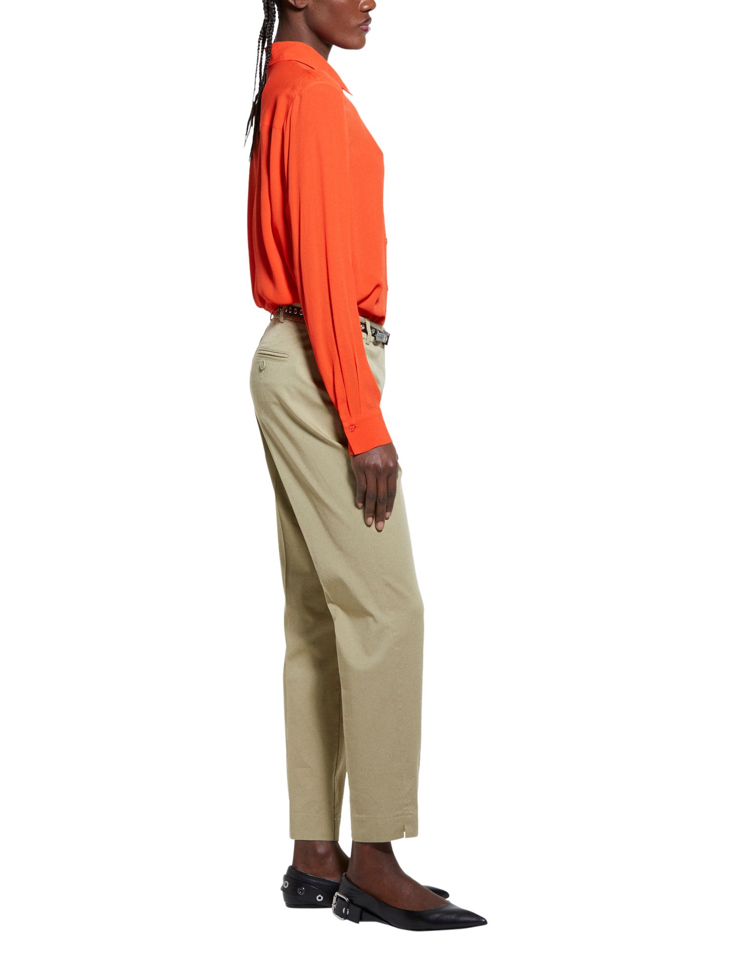 Product image 4 of 5, which shows SISLEY Oversized Fit Shirt, Red, XS