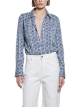 SISLEY Satin Abstract Shirt, Multi