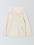 John Lewis Kids' Borg Fleece Hoodie, Cream