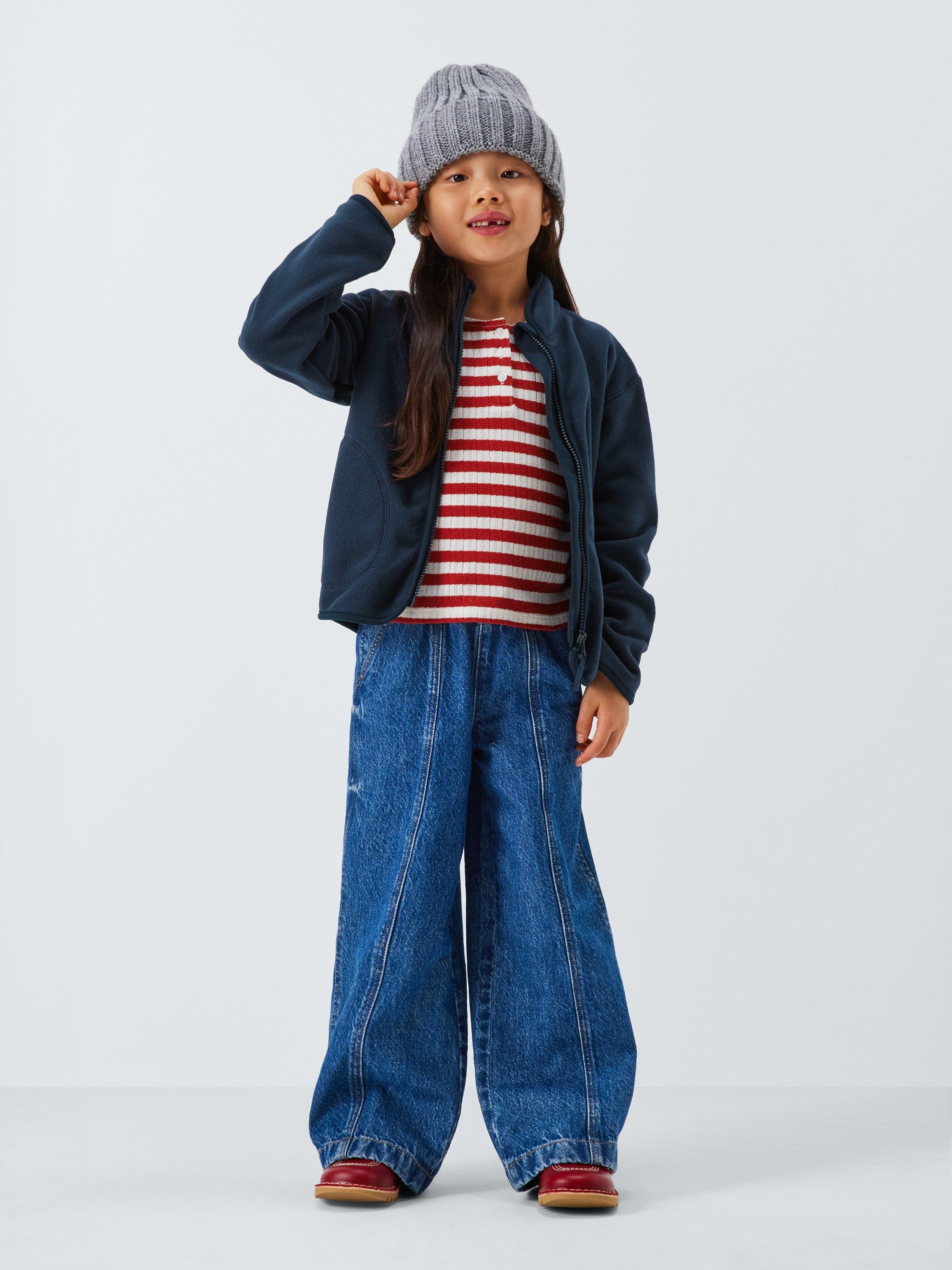 Product image 5 of 7, which shows John Lewis Kids' Zip Up Fleece, Blue, 3 years