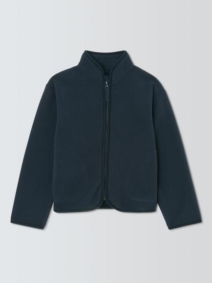 John Lewis Kids' Zip Up Fleece, Blue - view 2, Blue