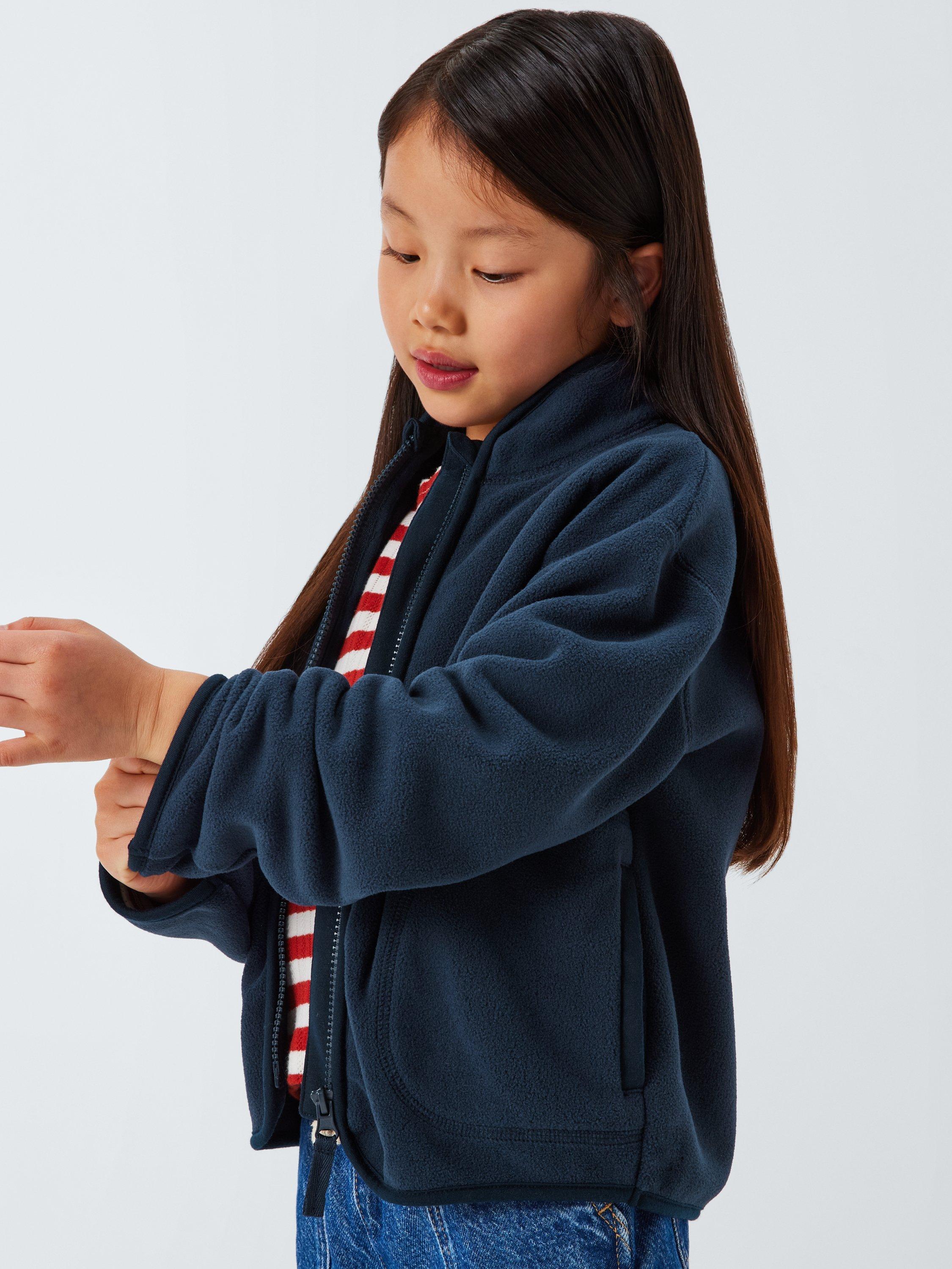 Product image 6 of 7, which shows John Lewis Kids' Zip Up Fleece, Blue, 3 years