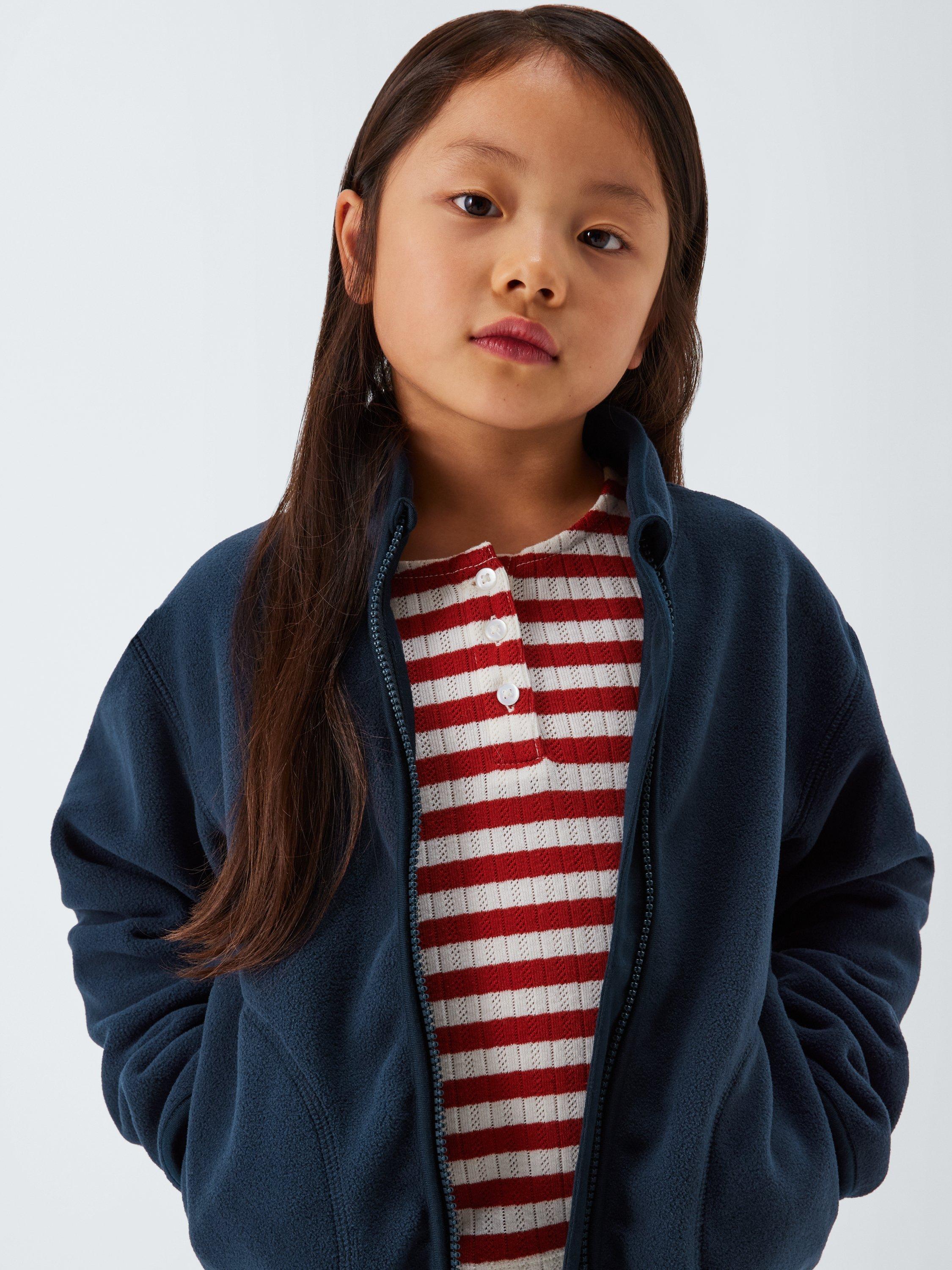 Product image 7 of 7, which shows John Lewis Kids' Zip Up Fleece, Blue, 3 years