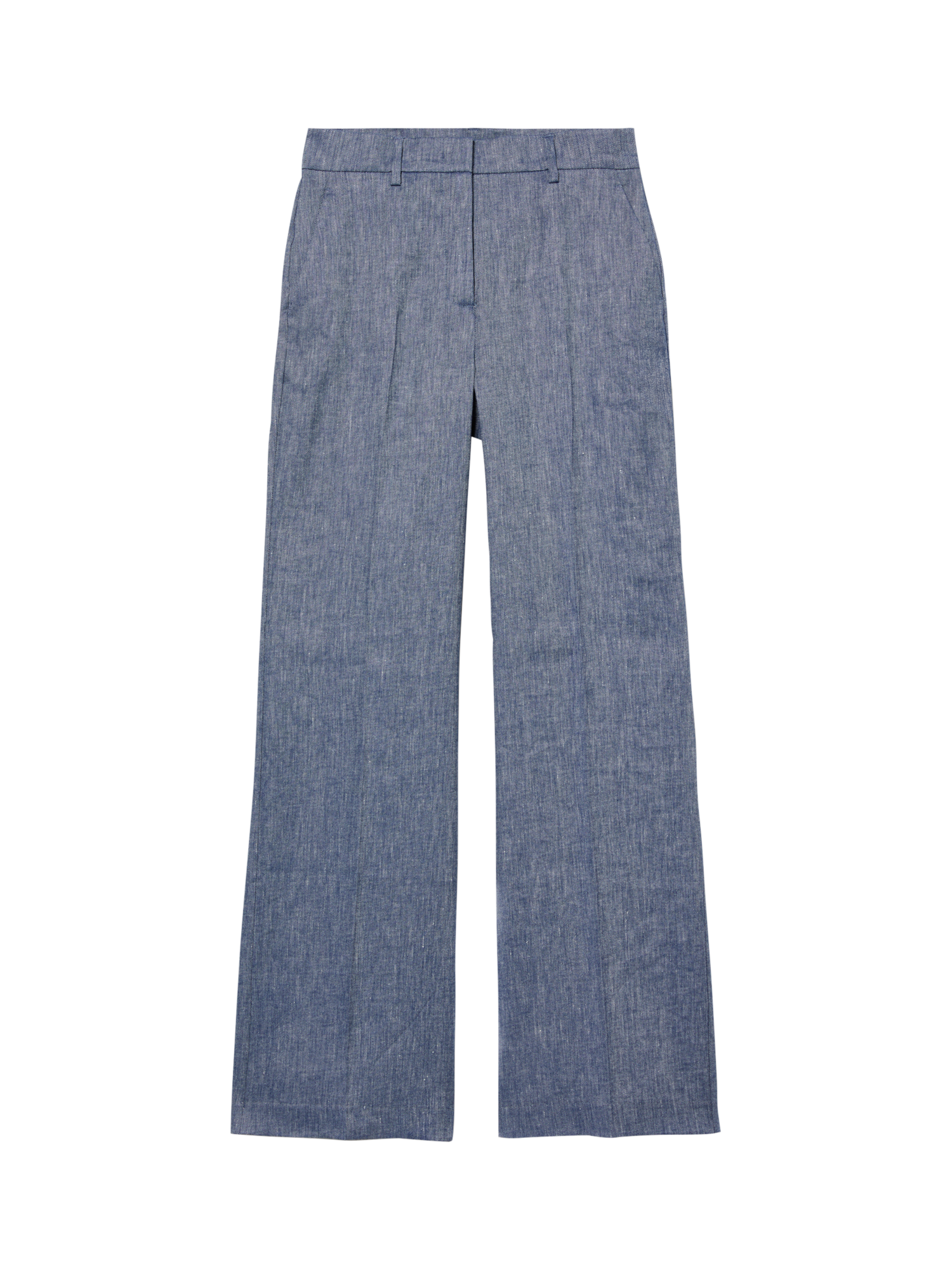 Product image 5 of 5, which shows SISLEY Linen Cotton Blend Palazzo Trousers, Blue, 8