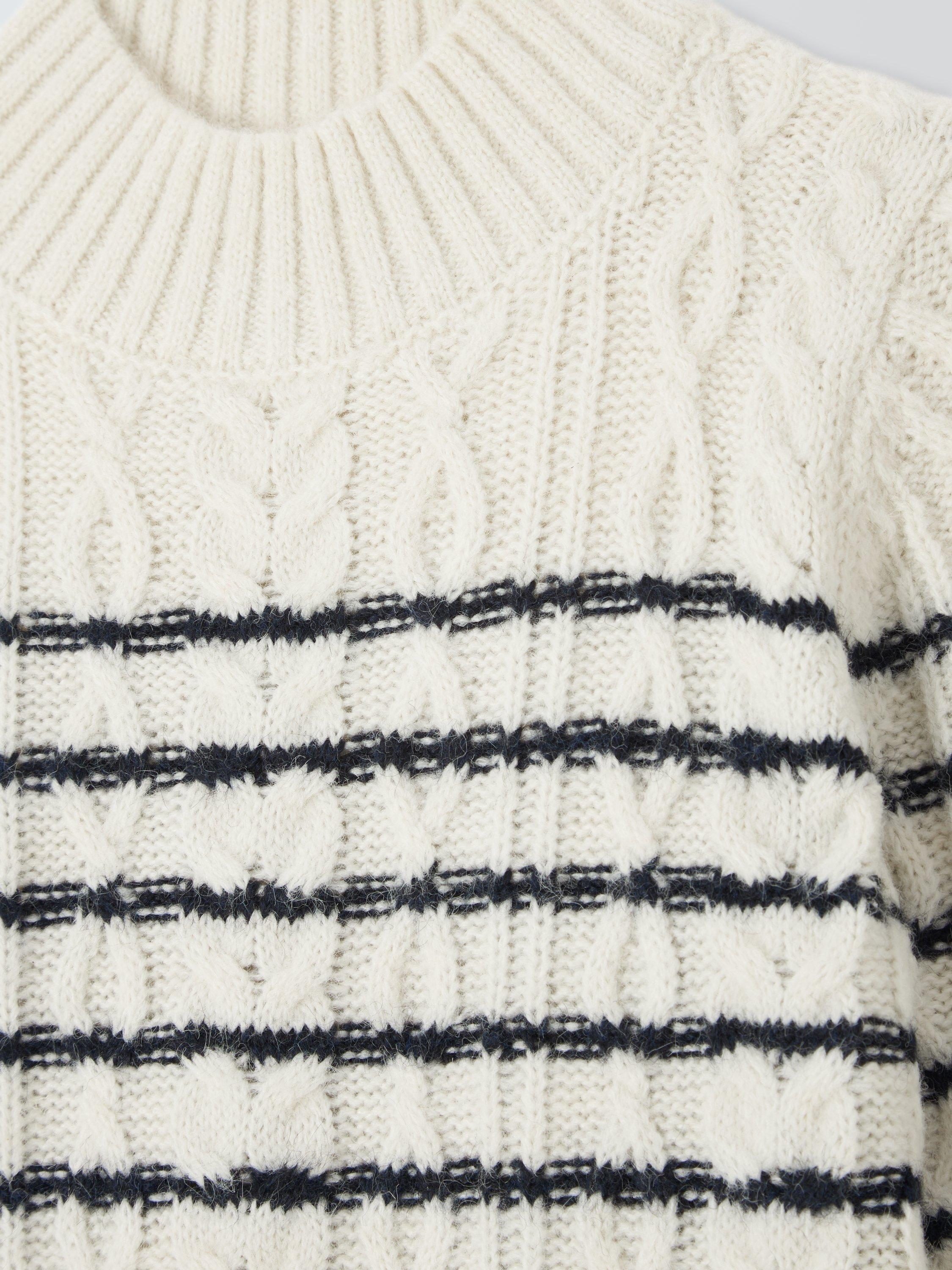 Product image 5 of 7, which shows John Lewis Kids' Stripe Cable Knit Jumper, Multi, 3 years