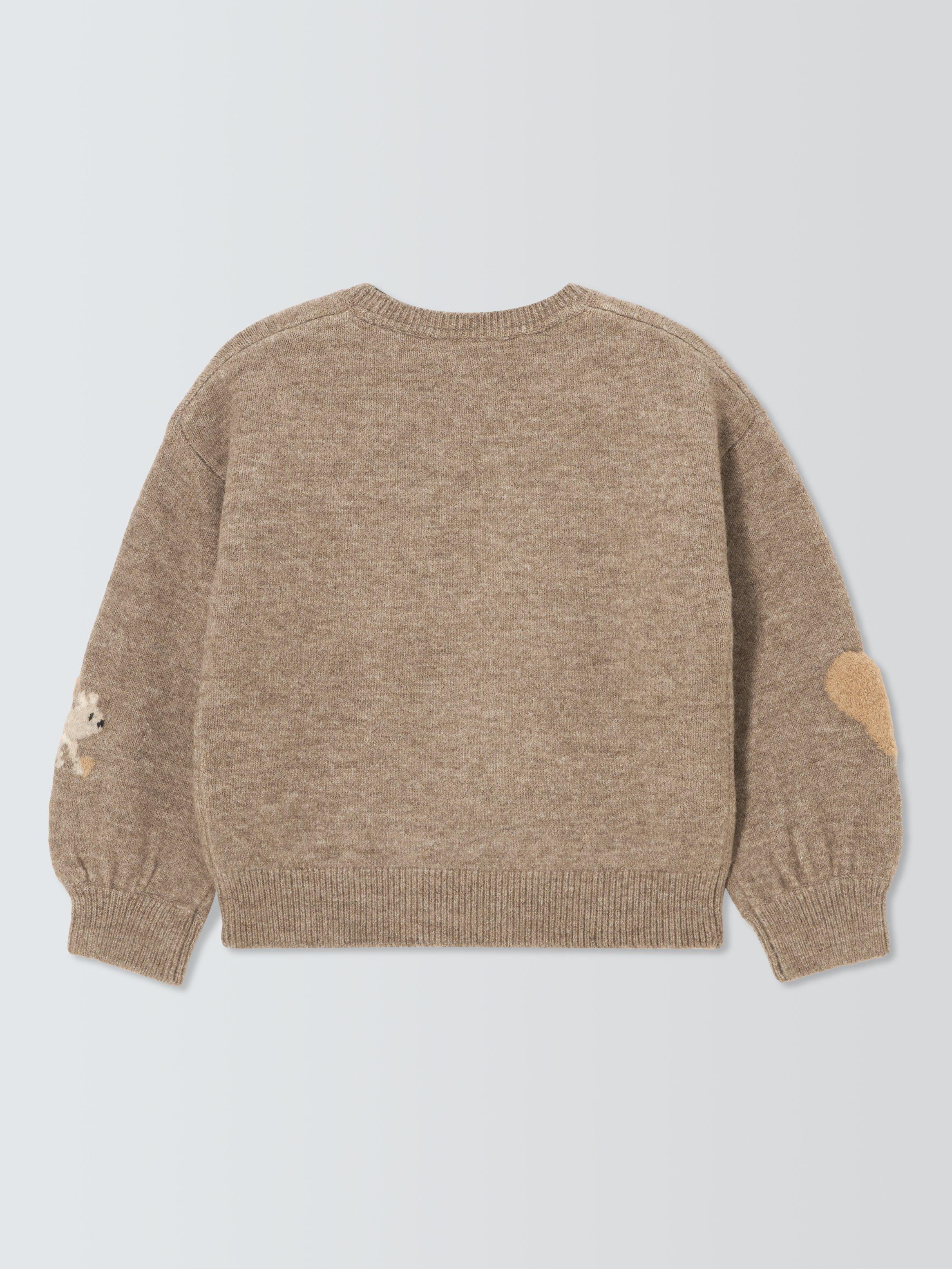 Product image 7 of 7, which shows John Lewis Kids' Squirrel Round Neck Jumper, Brown, 7 years