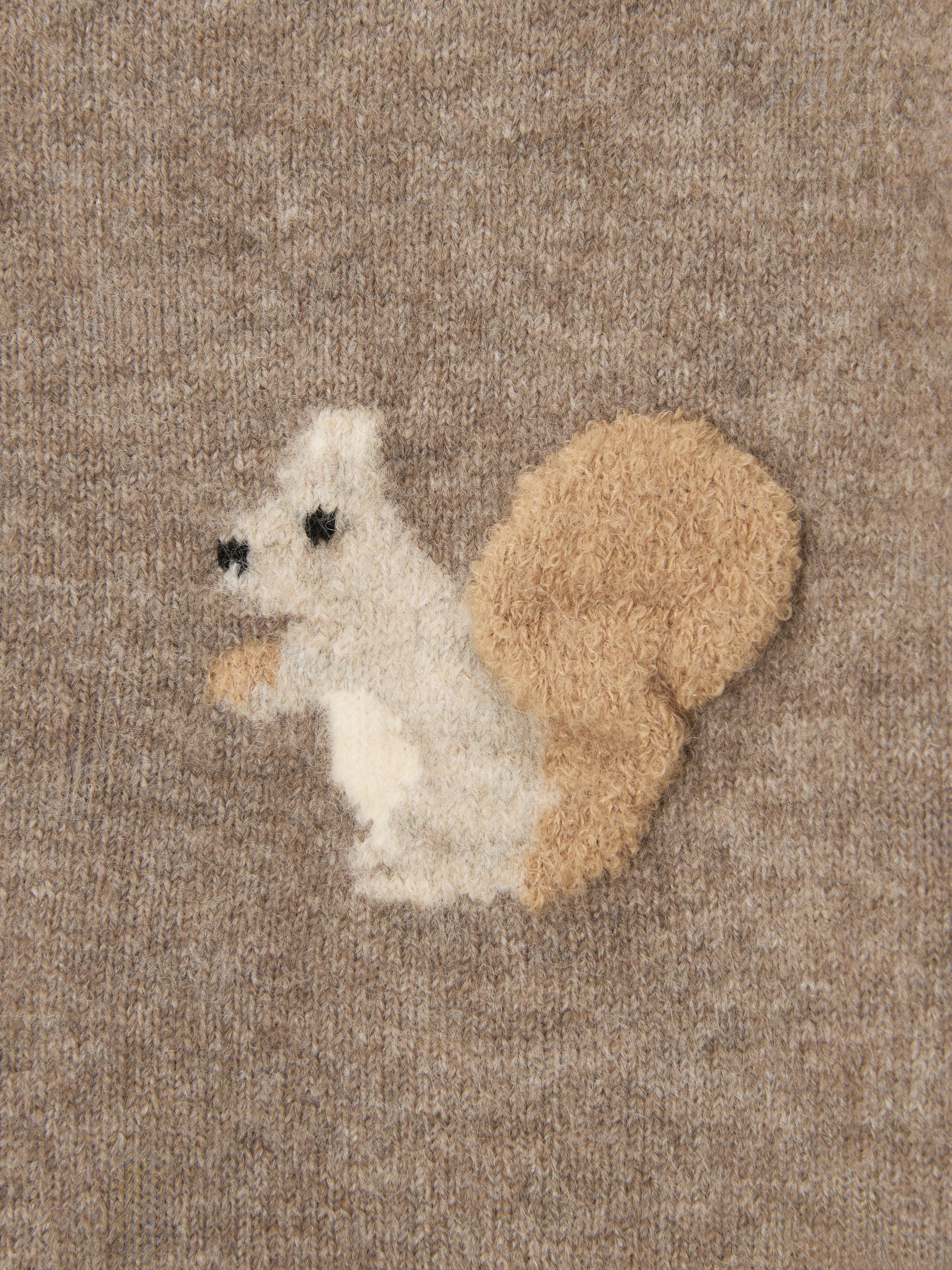 Product image 6 of 7, which shows John Lewis Kids' Squirrel Round Neck Jumper, Brown, 7 years