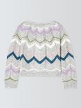 John Lewis Kids' Knit Stripe Cardigan, Multi