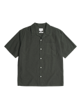 Norse Projects Carsten Short Sleeve Shirt, Black Olive