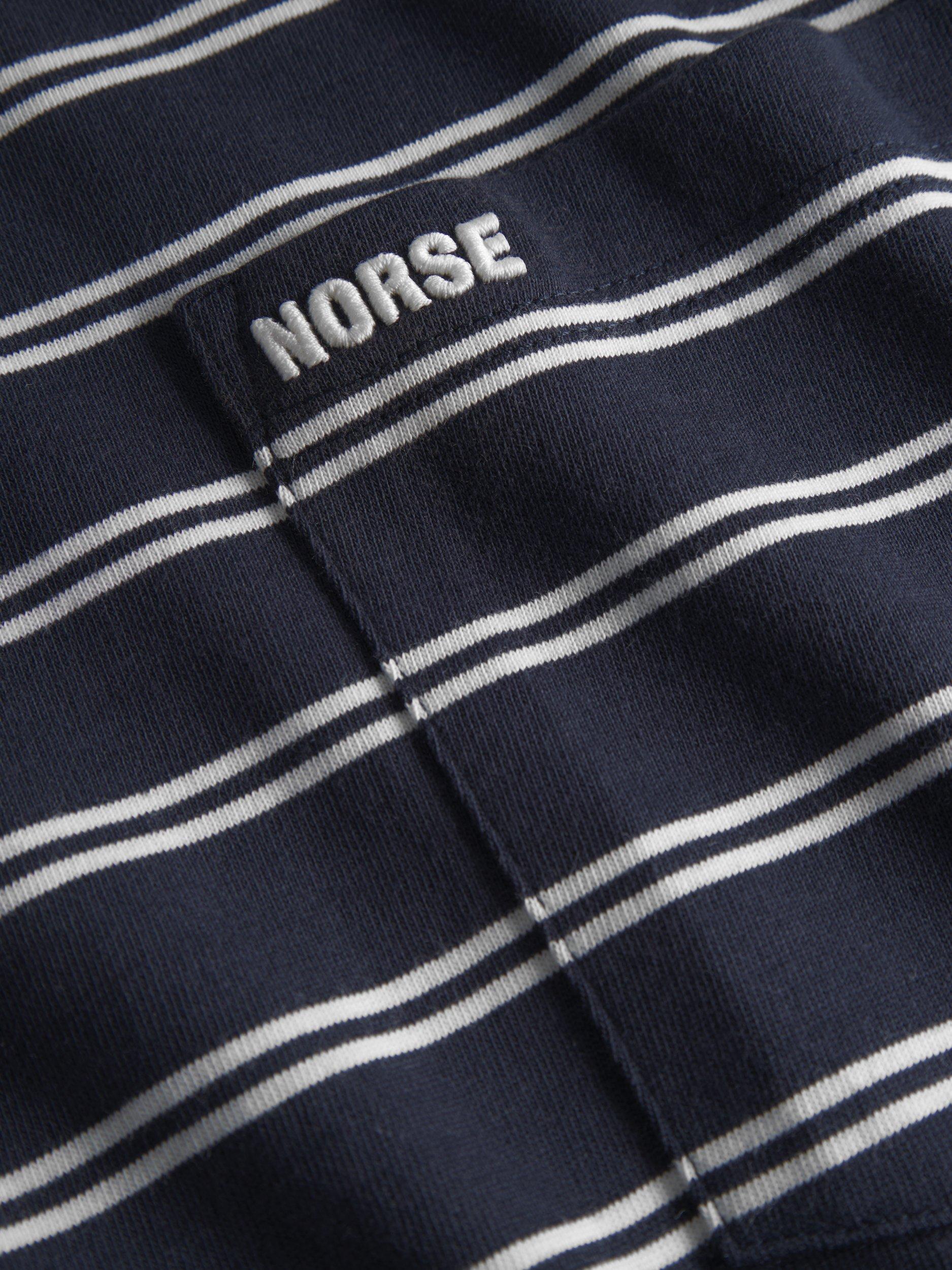 Product image 3 of 3, which shows Norse Projects Holger Sailor Stripe T-Shirt, Dark Navy, S