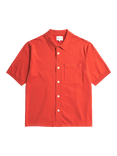 Norse Projects Rollo Linen Blend Short Sleeve Shirt, Blood Orange
