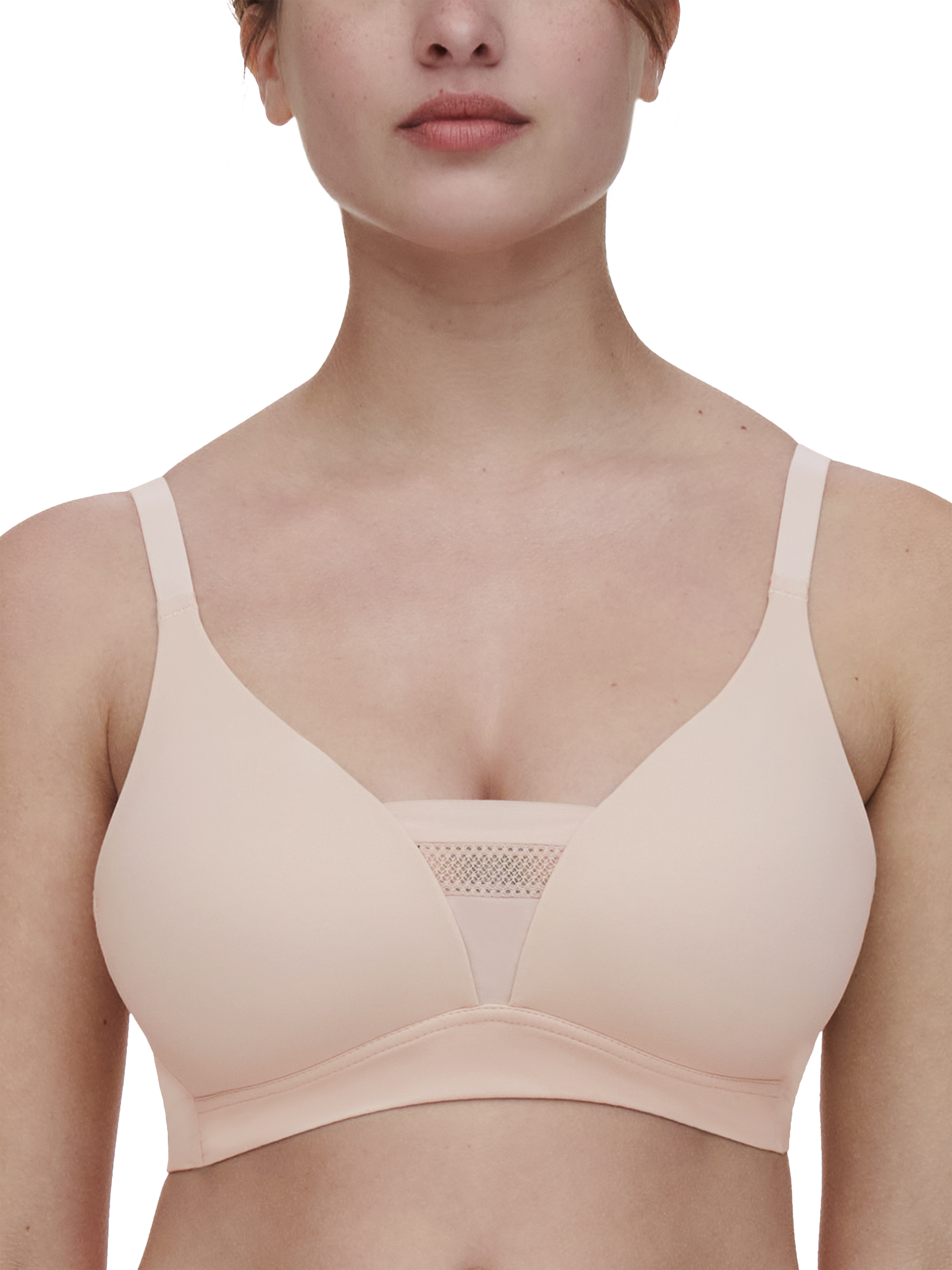 Product image 1 of 4, which shows Chantelle Easy Bliss Soft Feel Non Wired T-Shirt Bra, Golden Beige, 30C