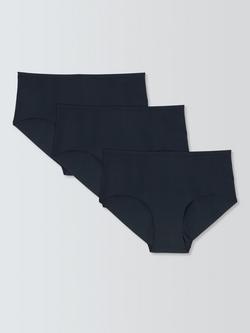 John Lewis No VPL Shorty Knickers, Pack of 3, Black