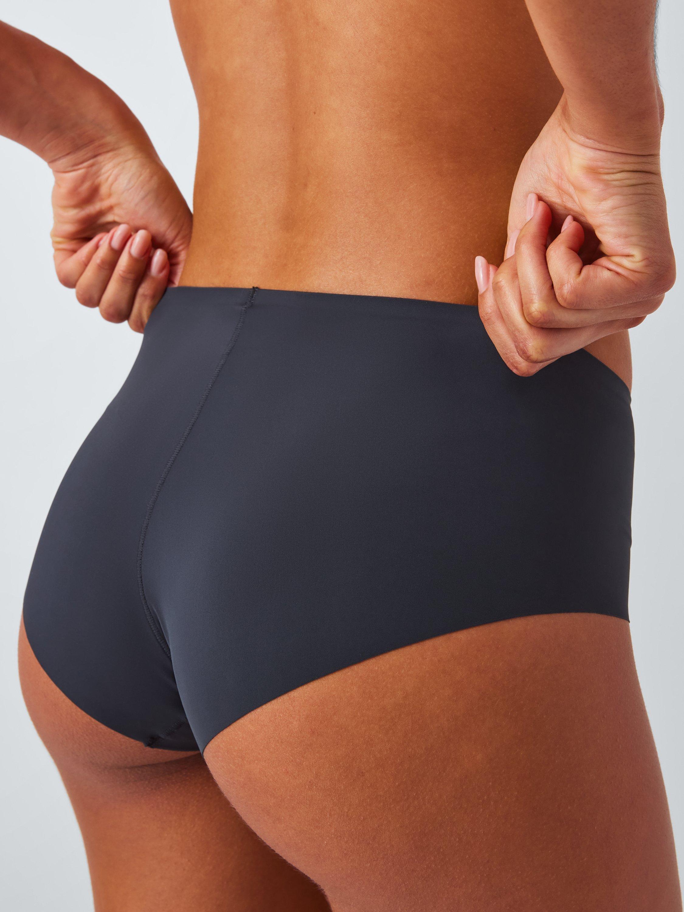Product image 5 of 5, which shows John Lewis No VPL Shorty Knickers, Pack of 3, Black, 8