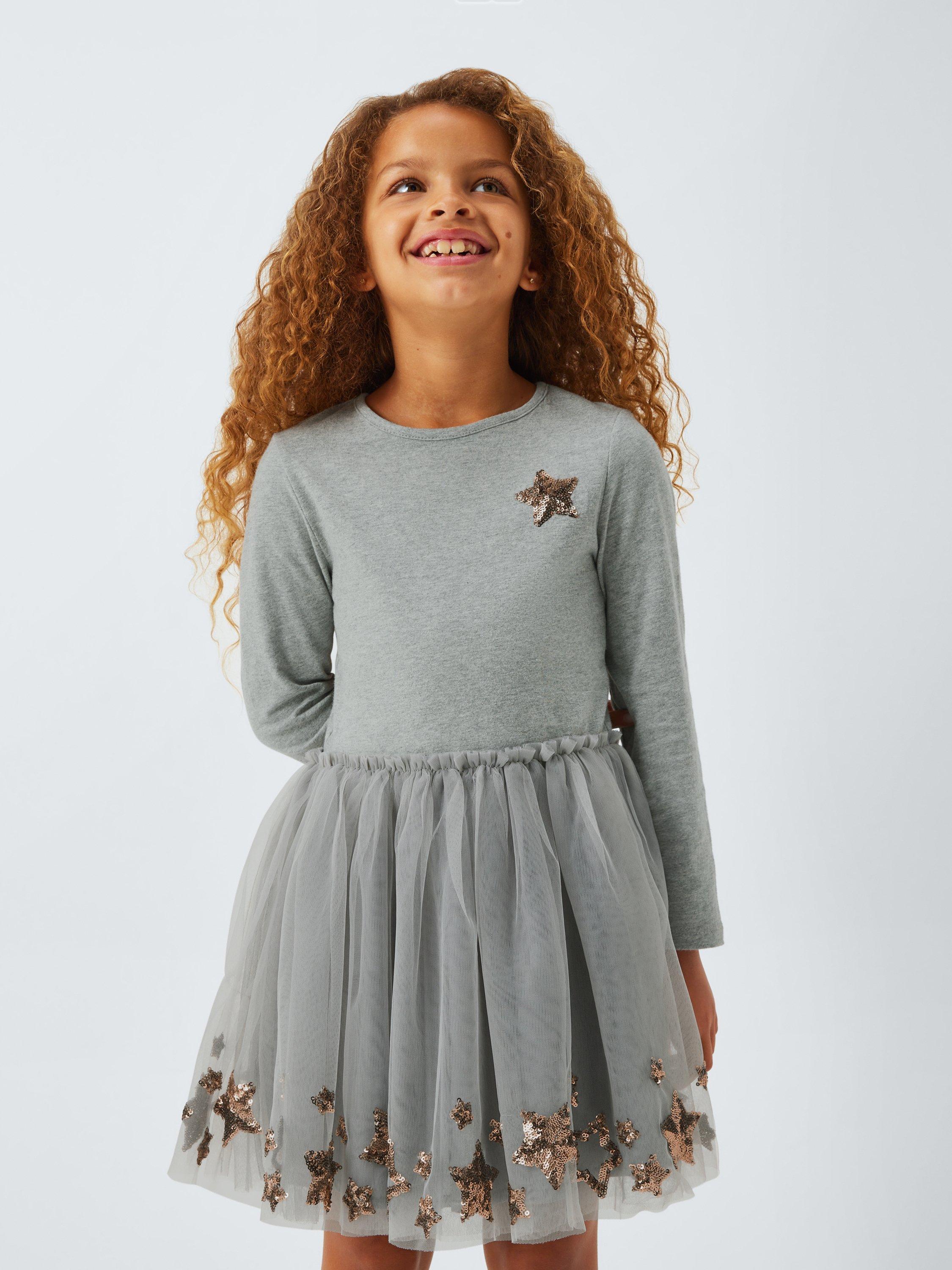 childrens grey dress Children's Ball Gray Dress Girl Birthday Party Princess Dress main image 1