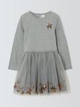 John Lewis Kids' Sequin Star Tulle Party Dress, Green