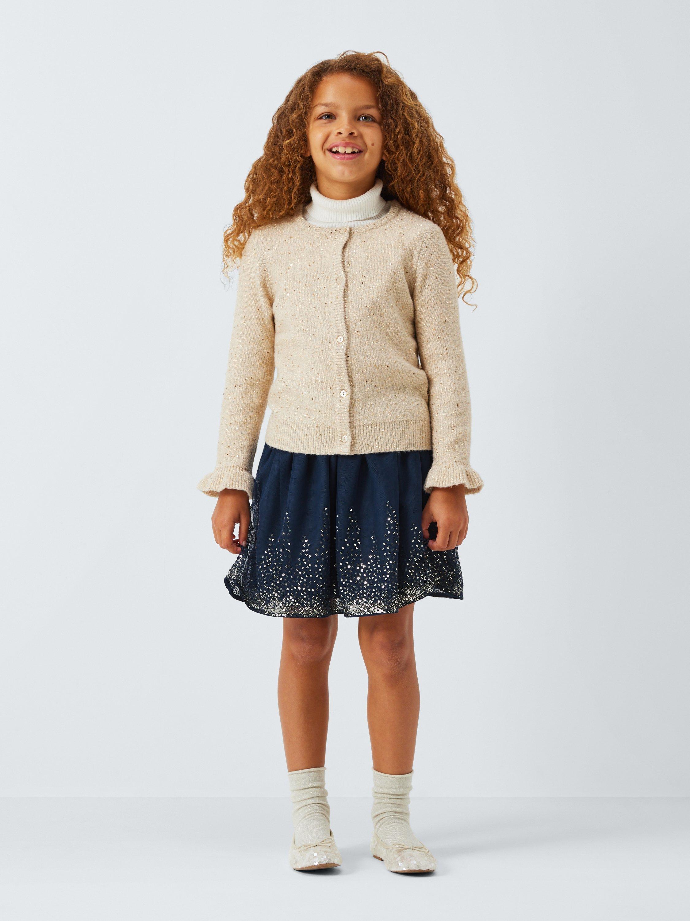 Product image 2 of 6, which shows John Lewis Kids' Sequin Skirt, Blue, 3 years