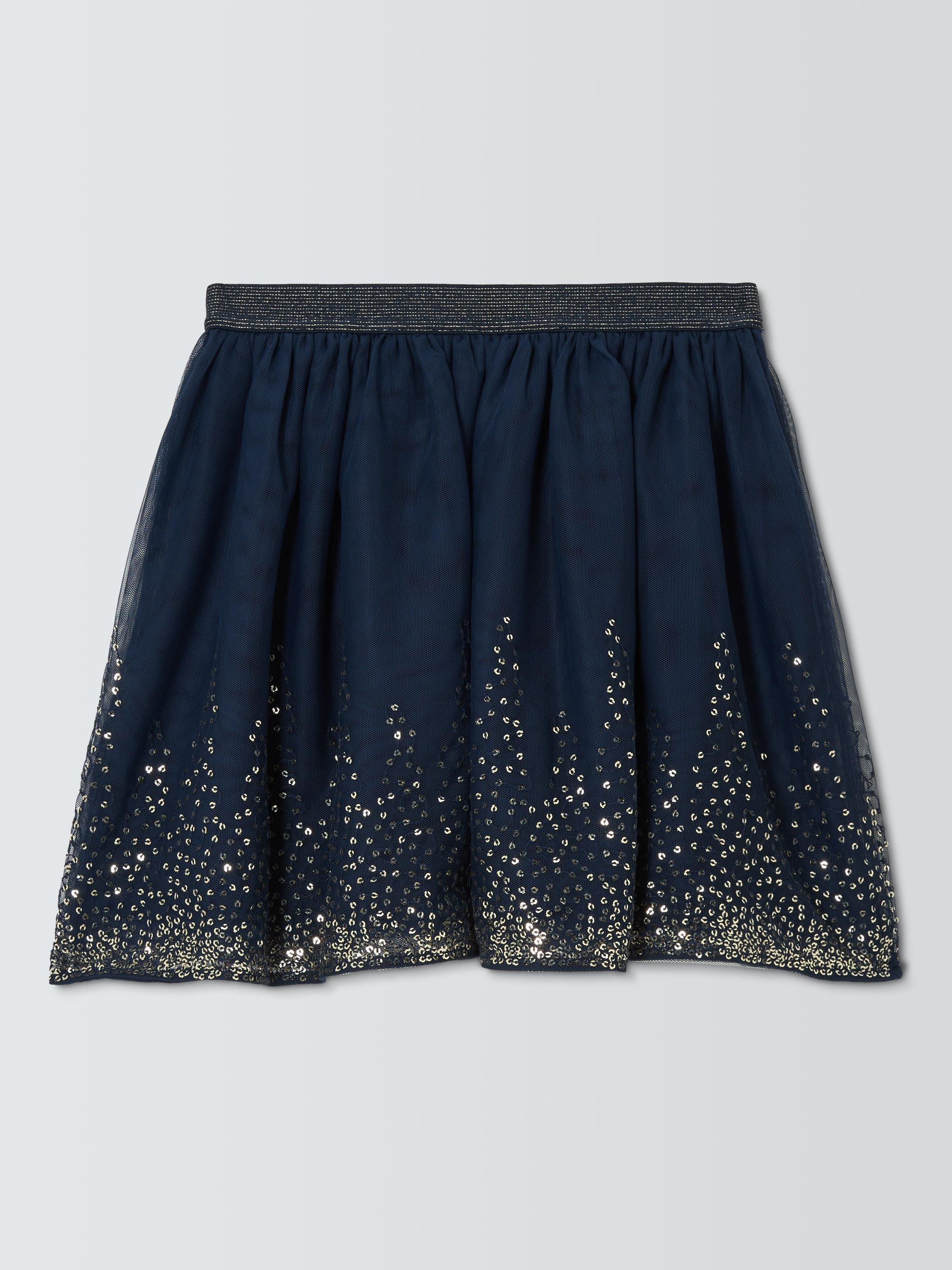 Product image 3 of 6, which shows John Lewis Kids' Sequin Skirt, Blue, 3 years