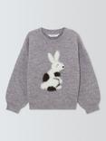 John Lewis Kids' Fluffy Bunny Jumper, Purple