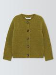 John Lewis Kids' Crew Neck Chunky Knit Cardigan, Green