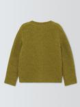 John Lewis Kids' Crew Neck Chunky Knit Cardigan, Green