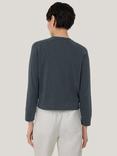Jigsaw Luxe Slub Cardigan, Grey