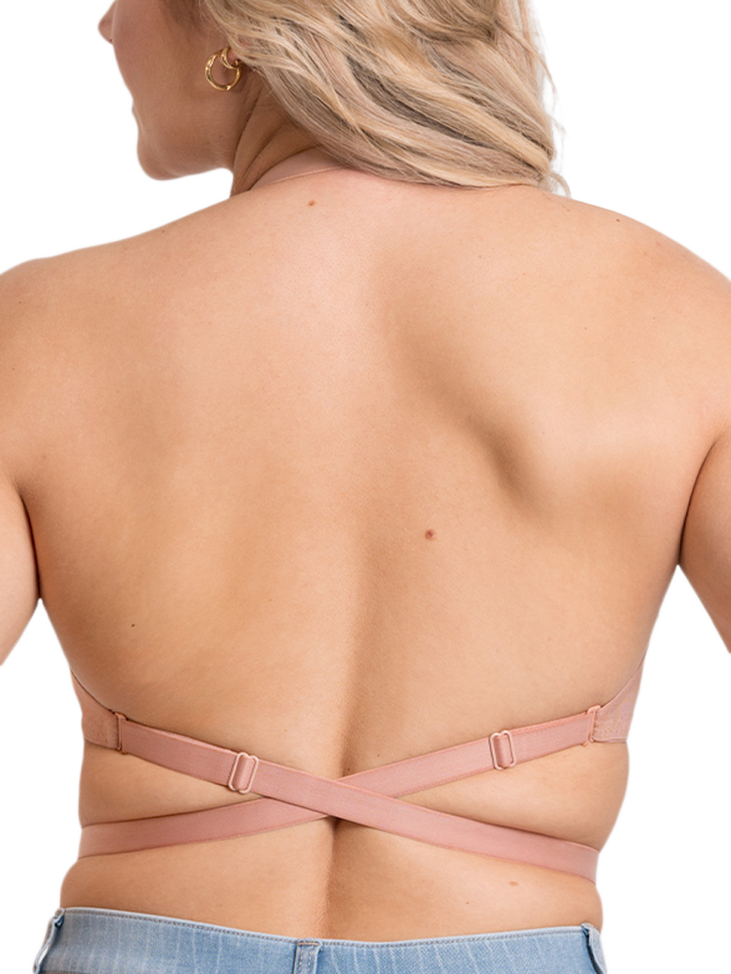 Product image 3 of 11, which shows Curvy Kate Superhero Multiway Underwired Plunge Bra, Latte, 32D