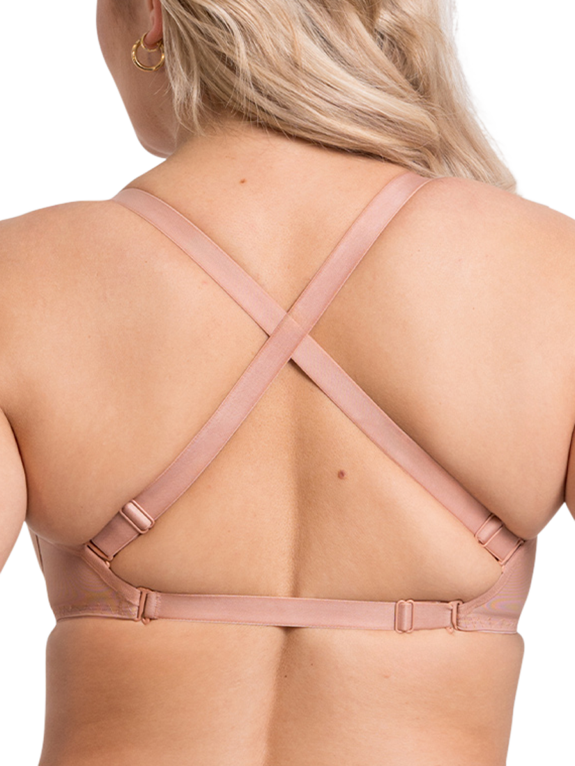 Product image 4 of 11, which shows Curvy Kate Superhero Multiway Underwired Plunge Bra, Latte, 32D