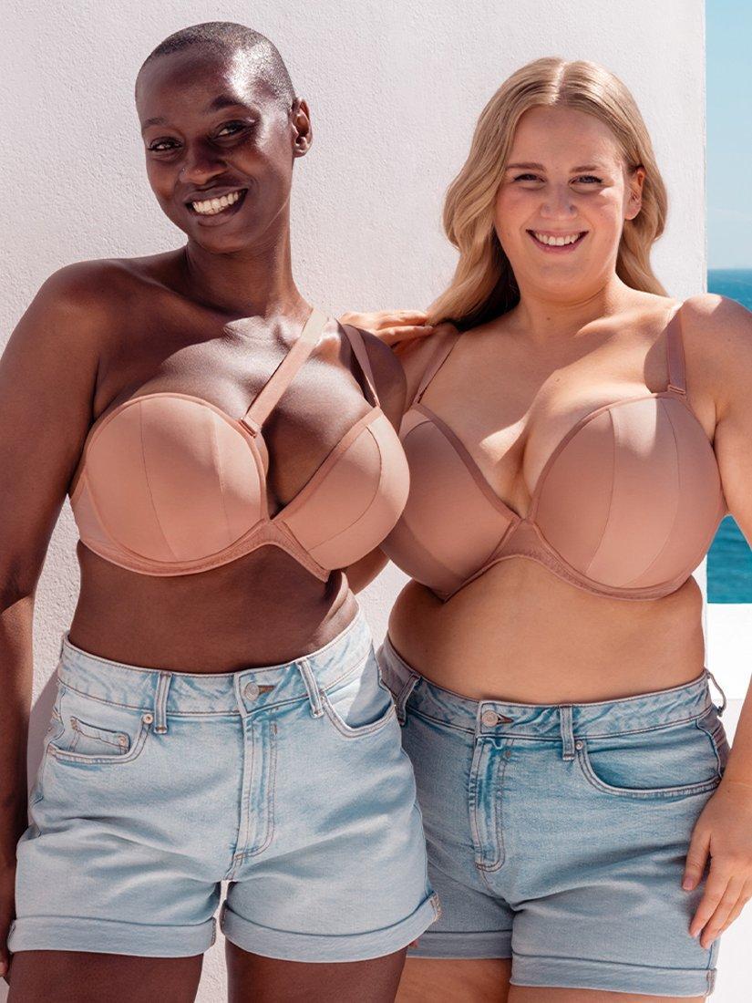 Product image 10 of 11, which shows Curvy Kate Superhero Multiway Underwired Plunge Bra, Latte, 32D