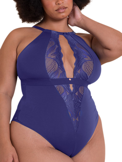 Curvy Kate Indulgence Stretch Lace Body - view 2, Deep Blue