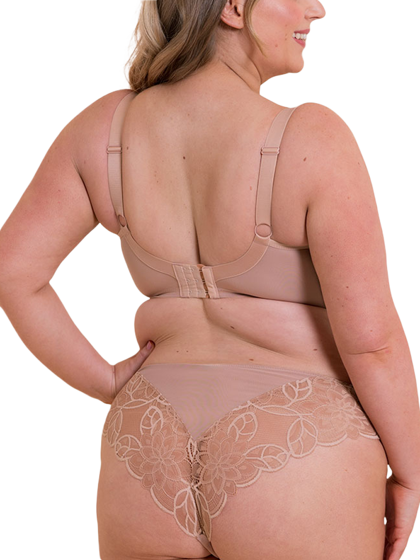 Product image 4 of 5, which shows Curvy Kate Lovelace Brazilian Knickers, Latte, S