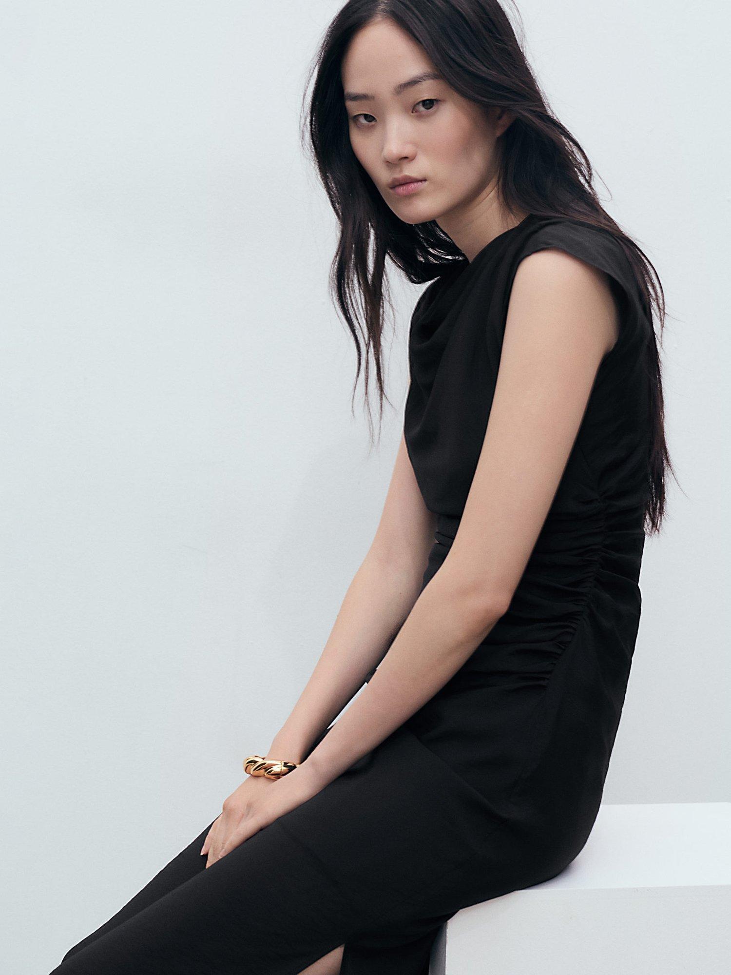 Product image 7 of 11, which shows Mango Kelly Dress, Black, 10