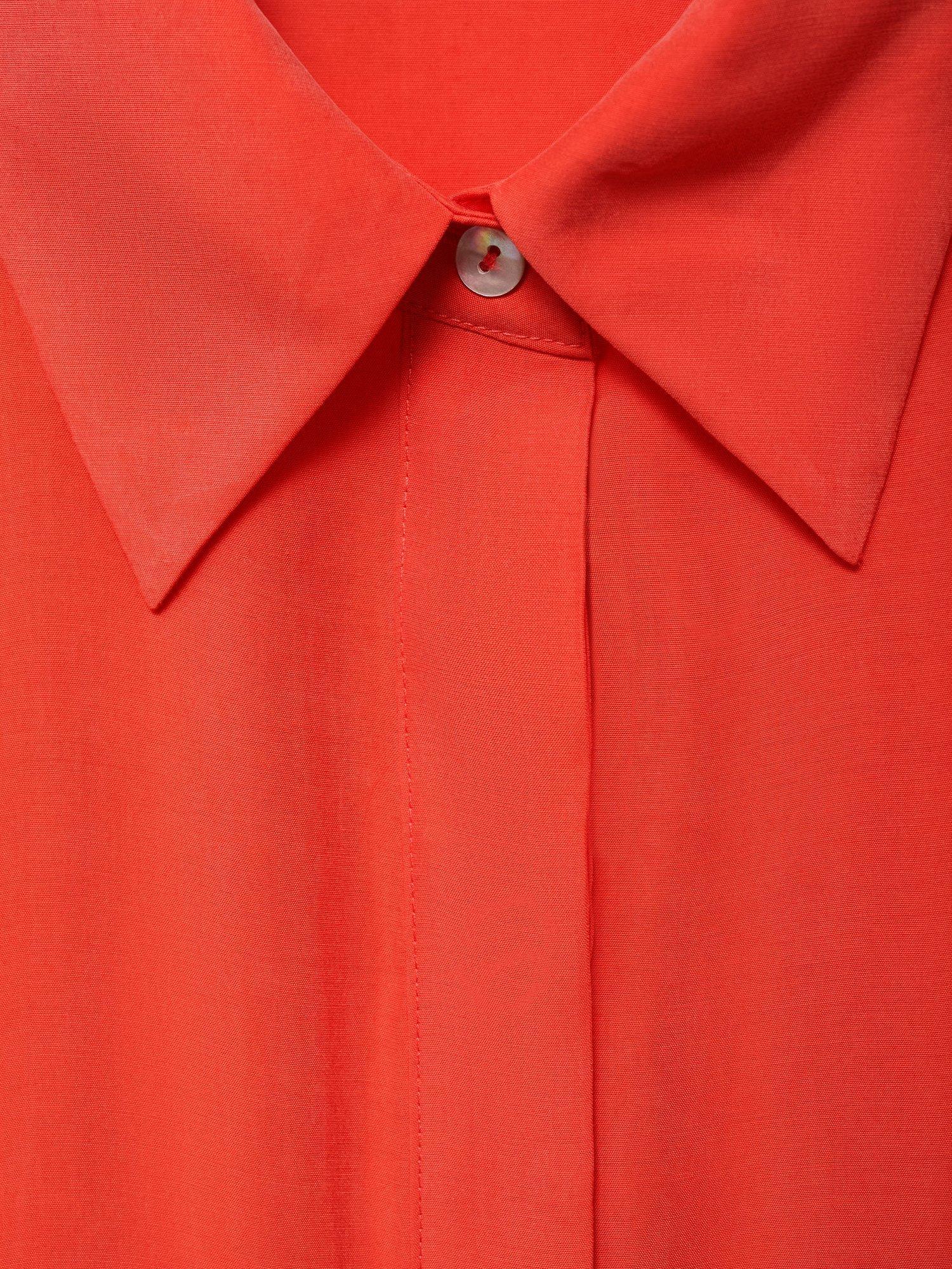 Product image 7 of 7, which shows Mango Macarela Belted Shirt Dress, Red, 6