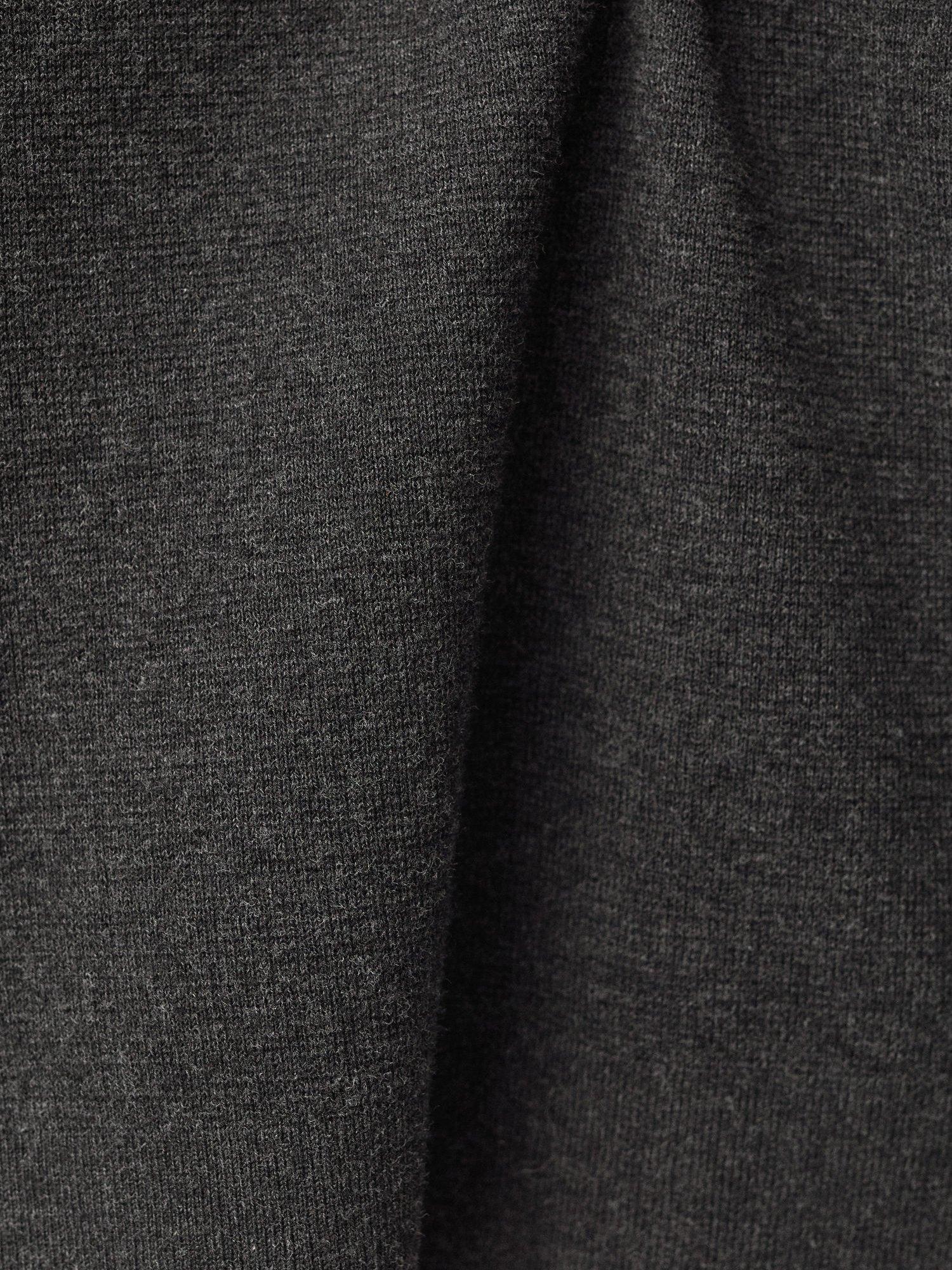 Product image 5 of 8, which shows Mango Adri Wool Blend Polo Knit Top, Charcoal, M