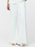 French Connection Arlette Flared Leg Trousers, Powder Blue
