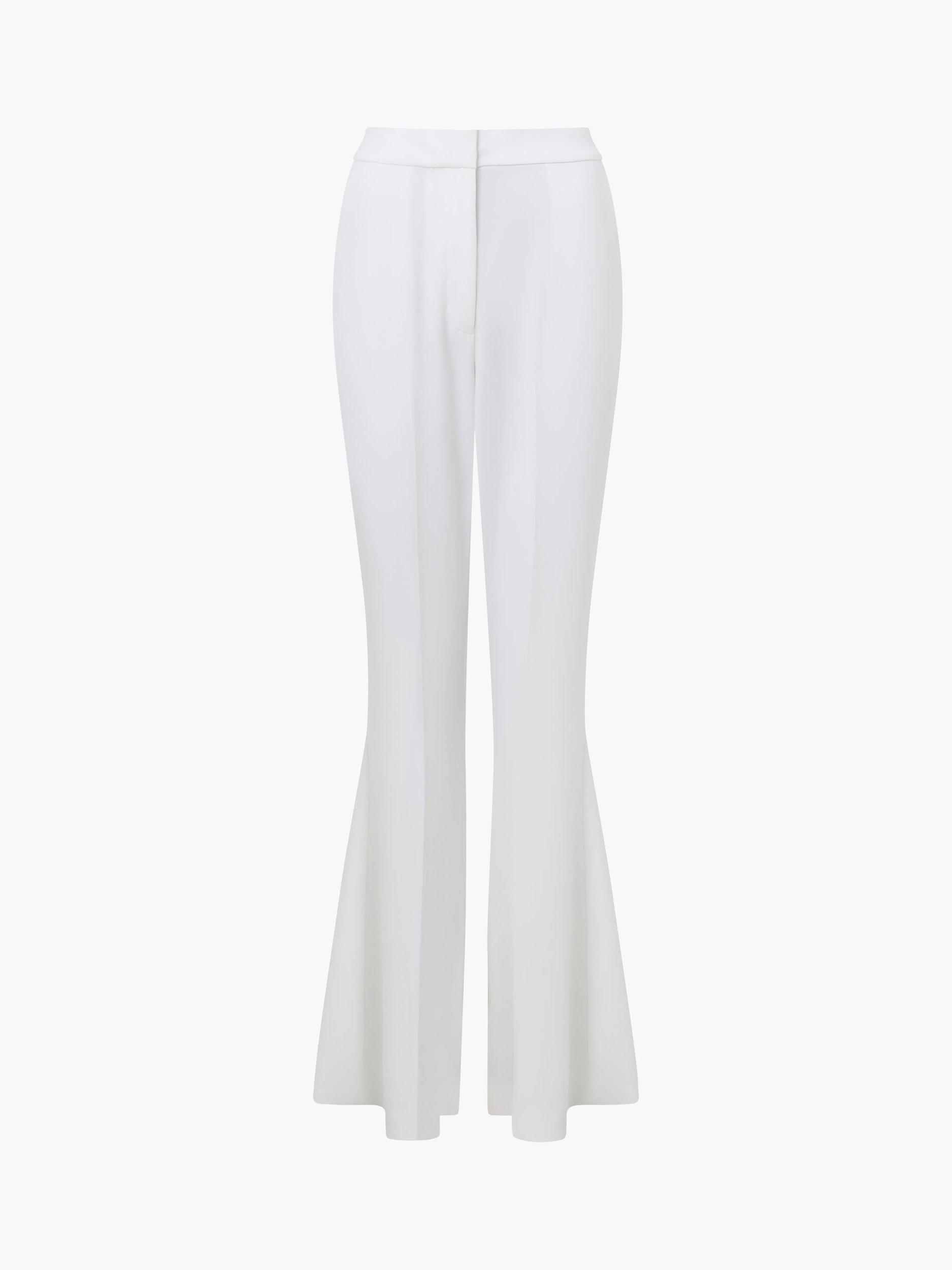 Product image 5 of 5, which shows French Connection Arlette Flared Leg Trousers, Summer White, 10