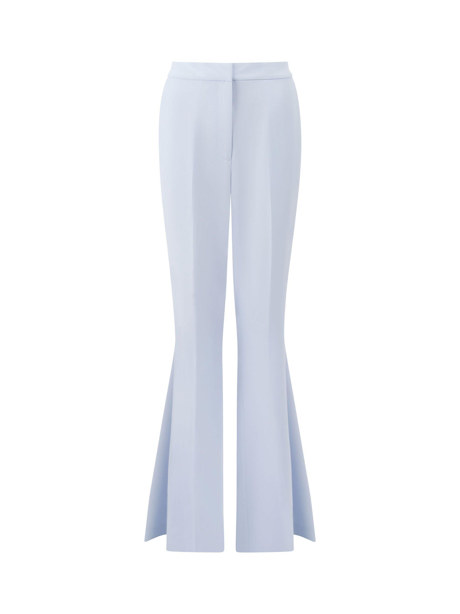 Product image 5 of 5, which shows French Connection Arlette Flared Leg Trousers, Powder Blue, 6