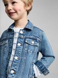Mango Kids' Diego Denim Jacket, Mid Blue