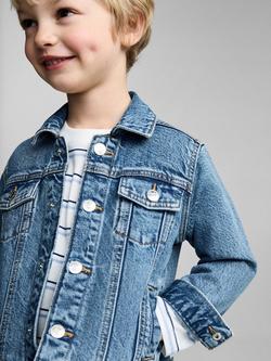 Mango Kids' Diego Denim Jacket, Mid Blue, Mid Blue