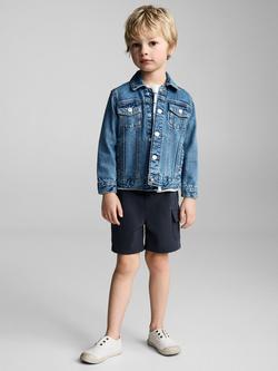 Mango Kids' Diego Denim Jacket, Mid Blue - view 2, Mid Blue