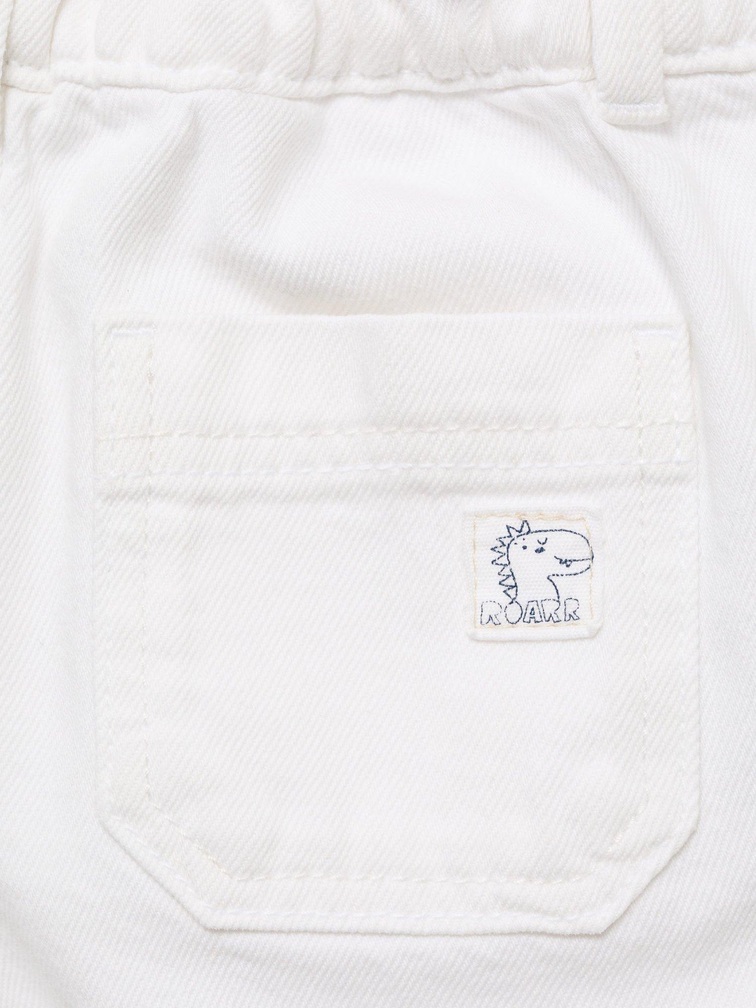 Product image 4 of 5, which shows Mango Kids' Cancun Denim Drawstring Shorts, White, 12-18 months
