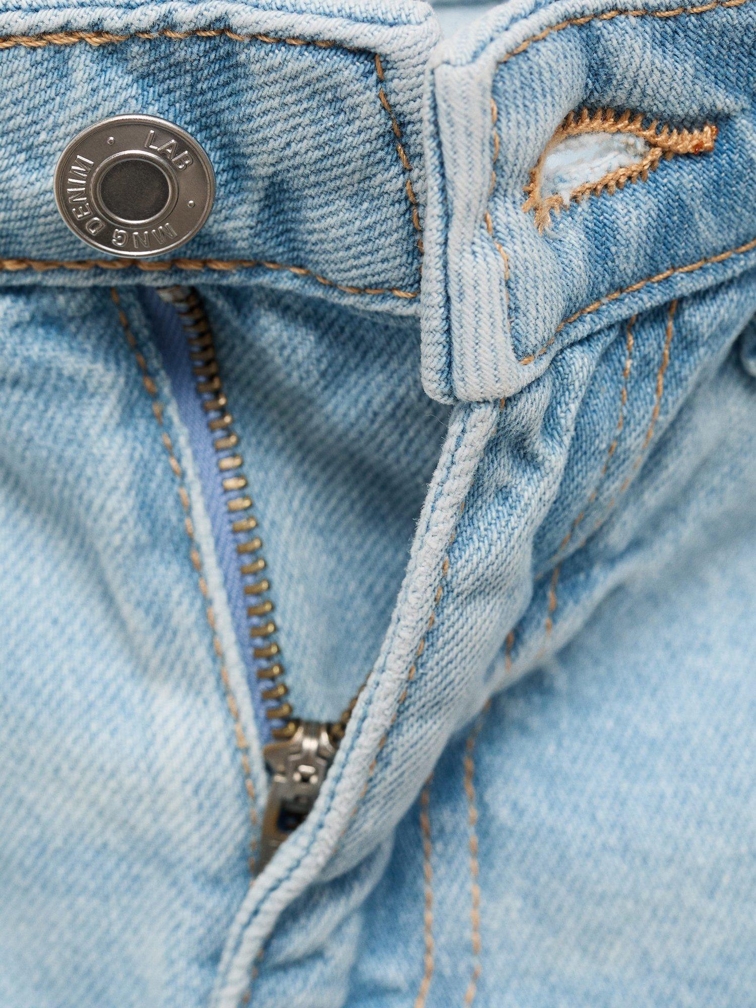 Product image 3 of 4, which shows Mango Kids' Martin Cotton Denim Bermuda Shorts, Open Blue, 6 years