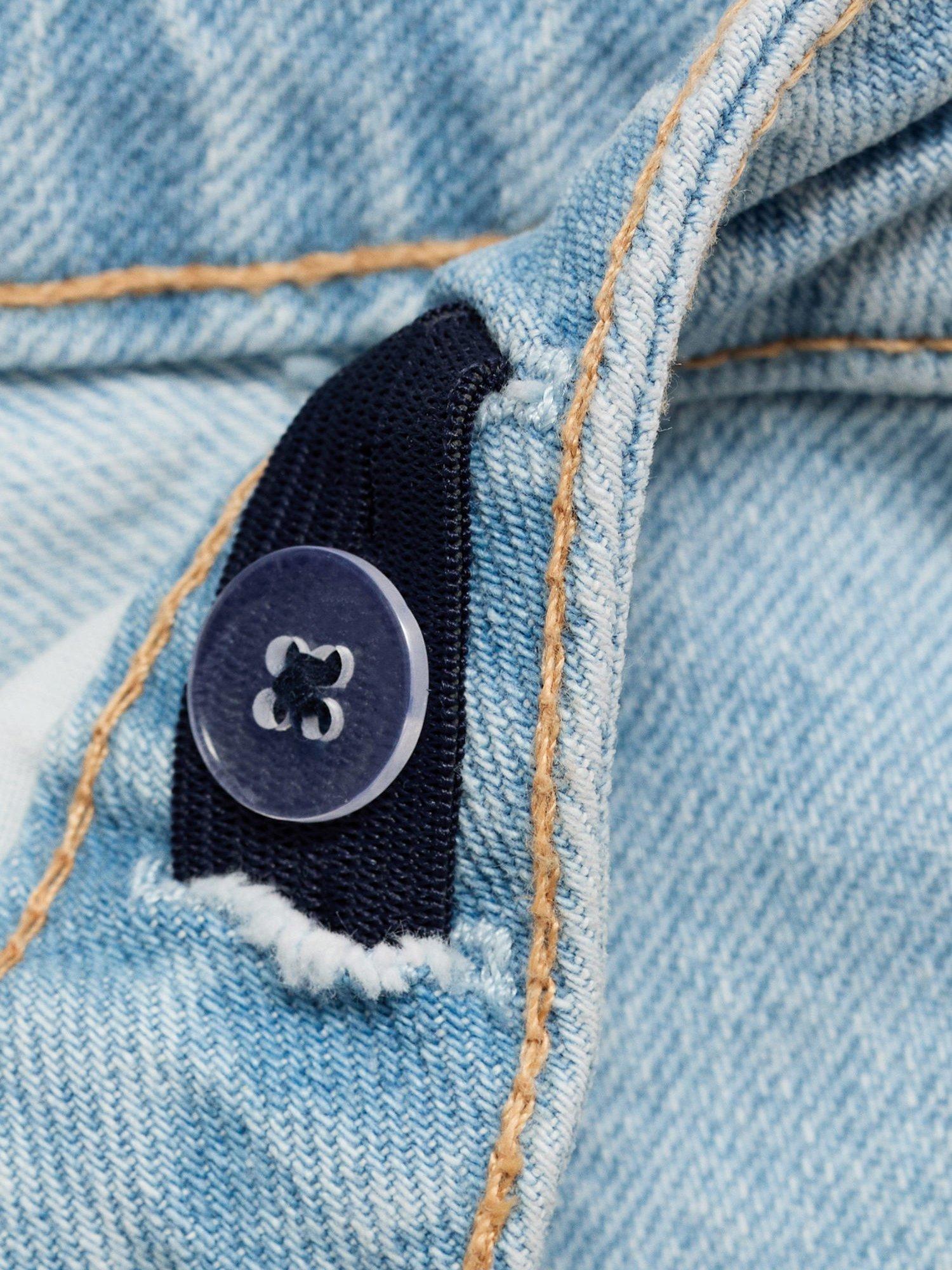 Product image 4 of 4, which shows Mango Kids' Martin Cotton Denim Bermuda Shorts, Open Blue, 6 years